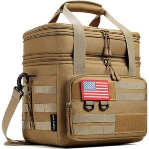 Tactical Lunch Bag, 20L Large Heavy Duty Double Deck Insulated Leakproof